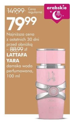 Perfumy LATTAFA YARA damska woda perfumowana promocja w Super-Pharm