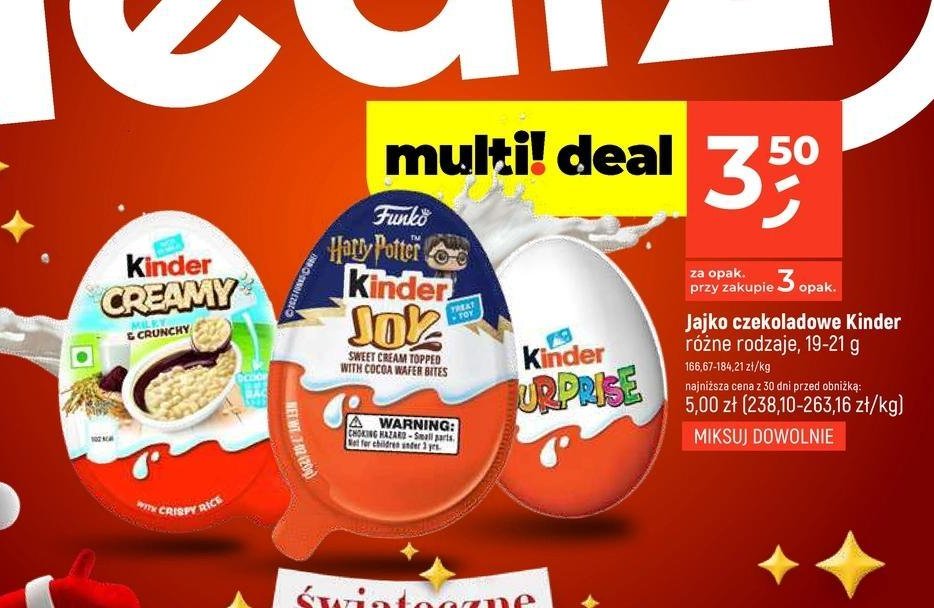 Jajko Kinder niespodzianka promocja w Dealz