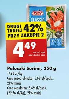 Paluszki krabowe surimi Vici promocja w Biedronka