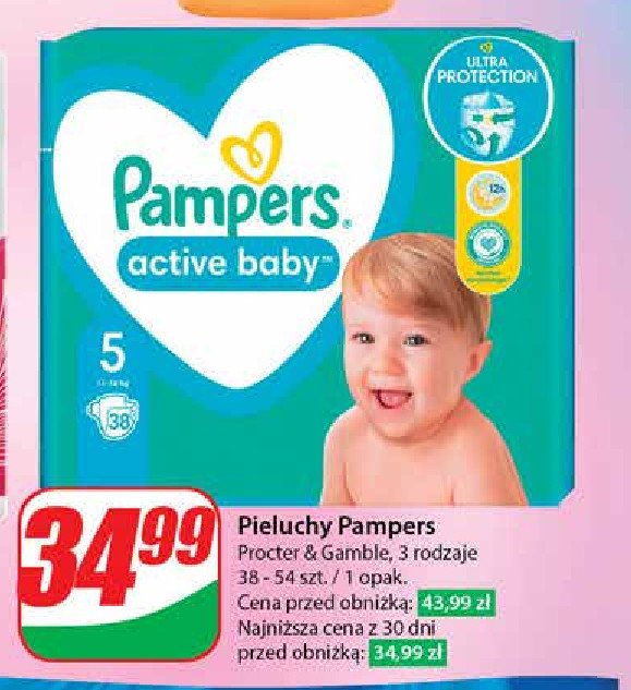 Pieluszki dla dzieci 5 Pampers active baby promocja