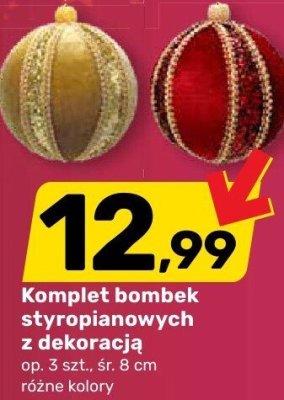 Komplet bombek styropianowych z dekoracją promocja w Bricomarche