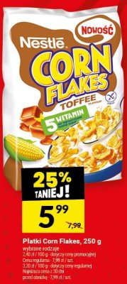 Płatki Corn Flakes Toffee, 250 g promocja w Twój Market