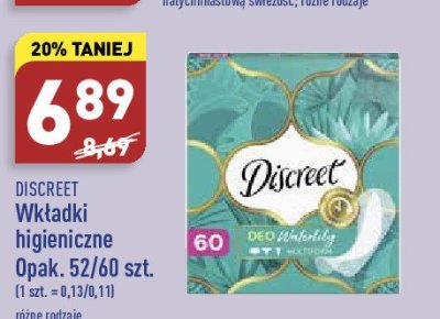 Wkładki waterlily Discreet promocja