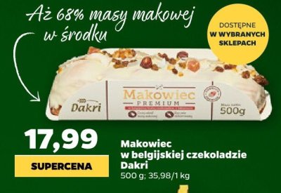Makowiec w belgijskiej czekoladzie promocja w Netto