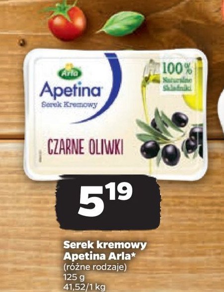 Serek kremowy czarne oliwki Arla apetina promocja
