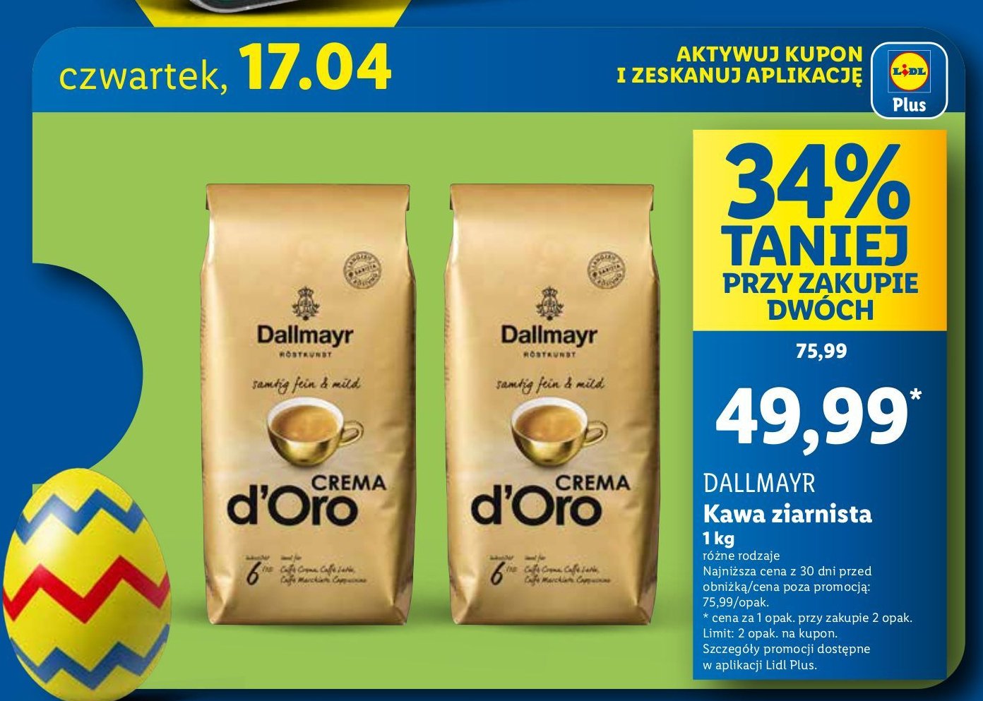 Kawa Dallmayr crema d'oro promocja