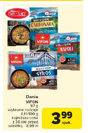 Nudle z sosem carbonara Vifon promocja