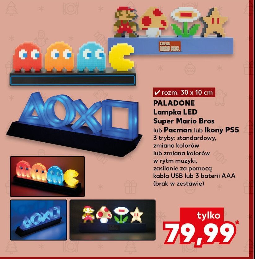 Lampka led super mario bros Paladone promocja w Kaufland