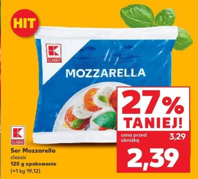 Ser mozzarella classic promocja w Kaufland