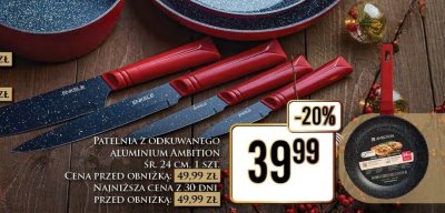 Patelnia z odkuwanego aluminium Ambition śr. 24 cm promocja w Dino