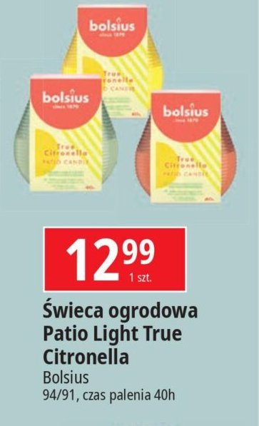 Świeca w kształcie patio Bolsius promocja