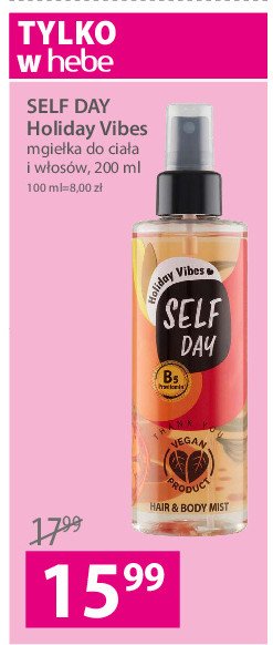 Mgiełka do ciała i włosów holiday vibes Self day promocja