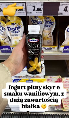Jogurt pitny Piątnica Skyr smak wanilia  promocja w Intermarche