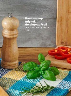 Bambusowy młynek do pieprzu/soli promocja w Netto
