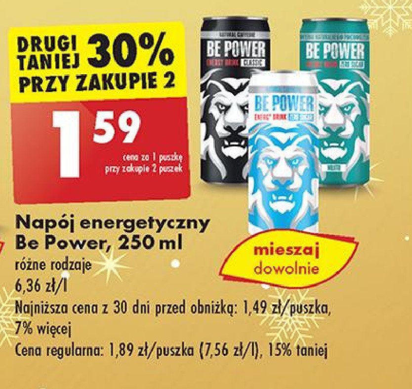 Napój energetyczny mojito Be power promocja w Biedronka