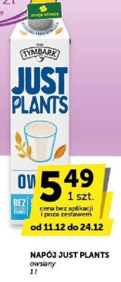 Napój owsiany Tymbark Just Plants promocja w Groszek