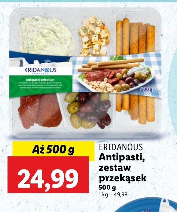 Greckie antipasti Eridanous promocja w Lidl