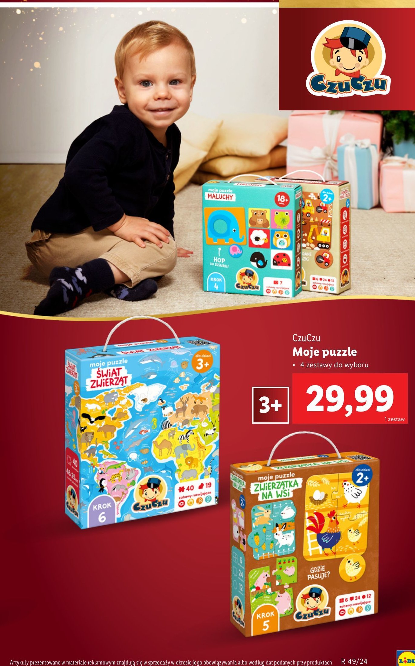 Puzzle świat zwierząt CZUCZU promocja w Lidl