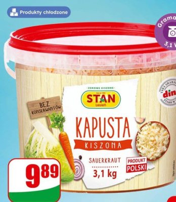 Kapusta kiszona z marchewką worek Dominik promocja w Dino