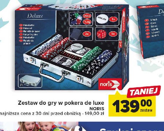 Zestaw do gry w pokera de luxe NORIS promocja