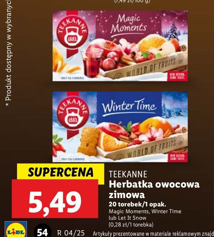 Herbata magic moments Teekanne promocja w Lidl