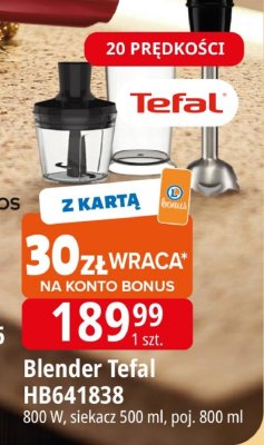 Blender Tefal HB641838 promocja w Leclerc