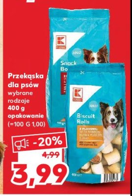 Przekąska dla psa biscuit-rolls K-classic promocja