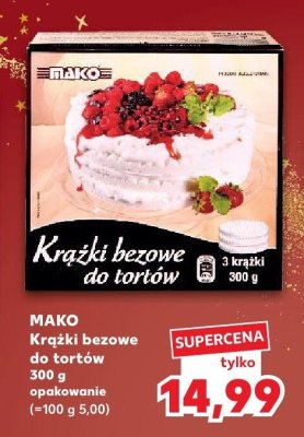 Krążki bezowe do tortów 300 g  promocja w Kaufland