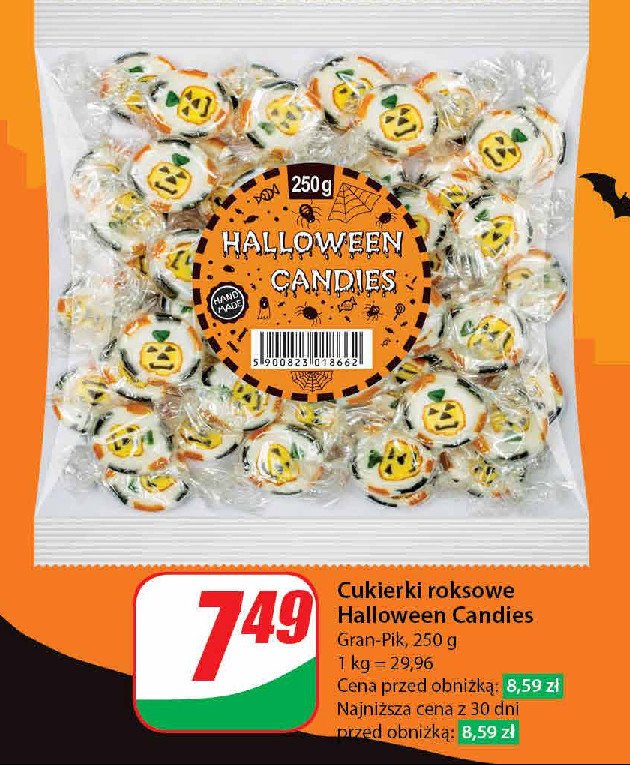 Cukierki halloween Gran-pik promocja w Dino