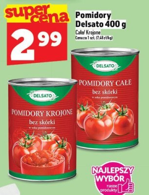 Pomidory Delsato 400 g promocja w TOPAZ