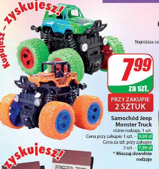 Samochód monster truck promocja