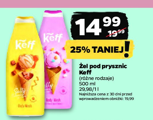 Żel pod prysznic lody solony karmel Keff promocja