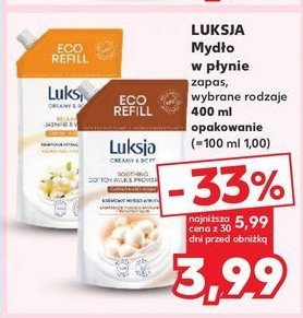 Mydło w płynie cotton milk & provitamin b5 Luksja creamy promocja