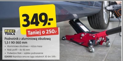 Podnośnik z aluminiową obudową 1,5 t 90-360 mm promocja w Jula