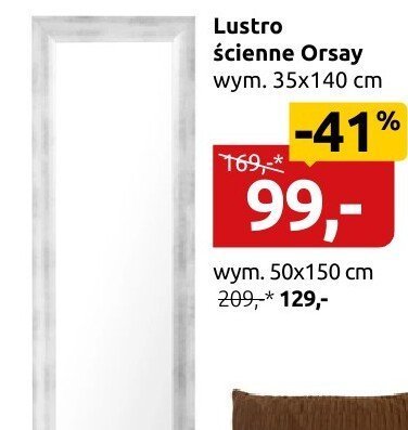 Lustro ścienne Orsay promocja w Black Red White