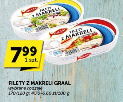 Filety z makreli Graal w oleju promocja w ABC