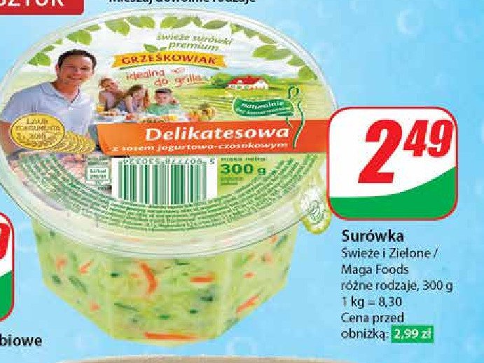 Surówka delikatesowa z sosem jogurtowo-czosnkowym Grześkowiak promocja w Dino