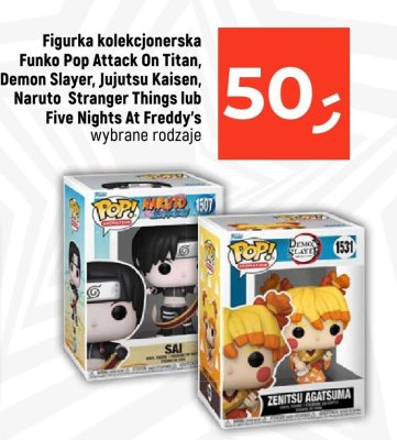 Figurka kolekcjonerska Funko Pop Attack On Titan, Demon Slayer, Jujutsu Kaisen, Naruto Stranger Things lub Five Nights At Freddy's wybrane rodzaje promocja w Dealz