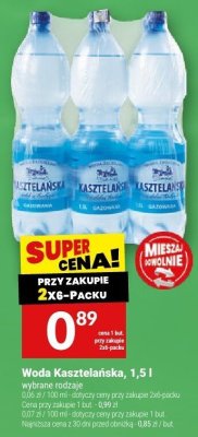Woda Kasztelańska, 1,5 l promocja w Twój Market