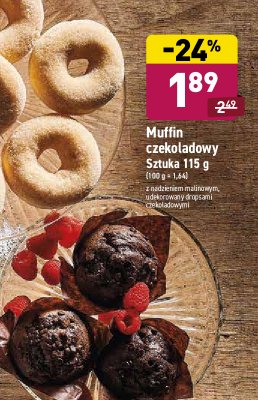 Muffin czekoladowy z nadzieniem malinowym promocja