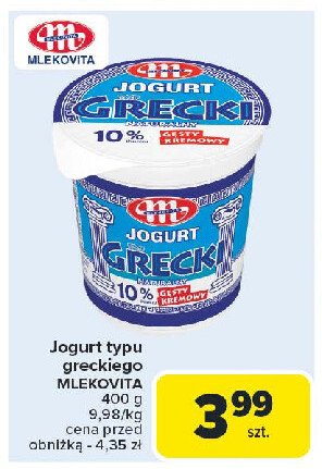 Jogurt typu greckiego Mlekovita promocja