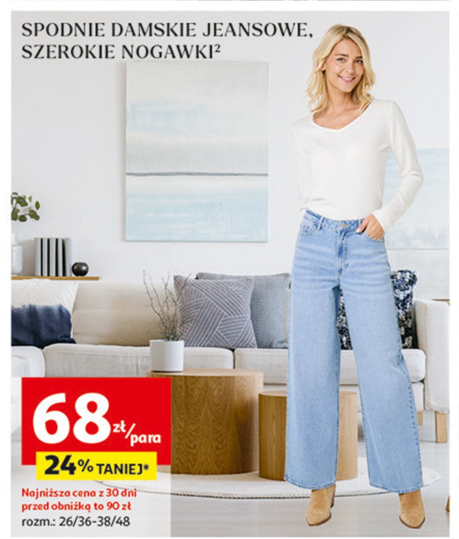 Jeansy damskie Auchan inextenso promocja w Auchan