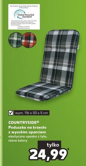 Poduszka na krzesło 116 x 50 x 5 cm K-classic countryside promocja