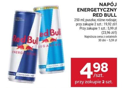 Napój energetyczny Red bull promocja w Stokrotka