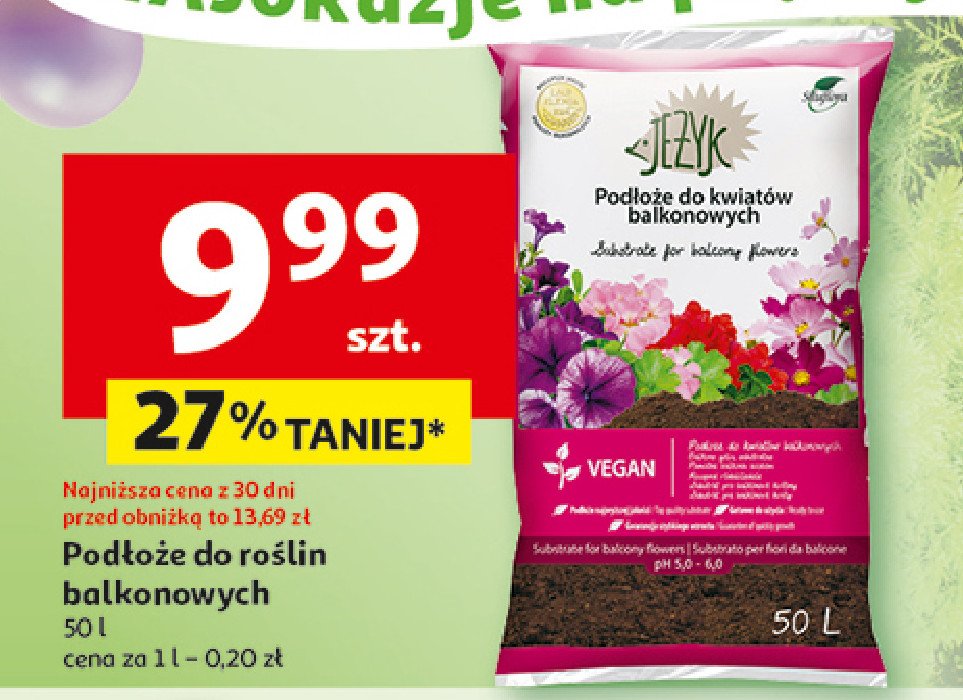 Podłoże do kwiatów balkonowych Jeżyk promocja w Auchan