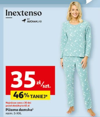 Piżama damska Inextenso promocja w Auchan