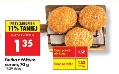 Bułka z żółtym serem promocja w Biedronka