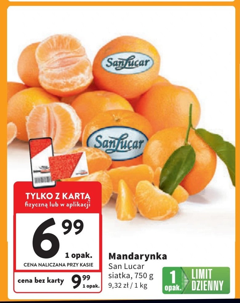 Mandarynki Sanlucar promocja w Intermarche