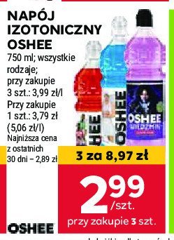 Napój izotoniczny wiśniowy Oshee promocja