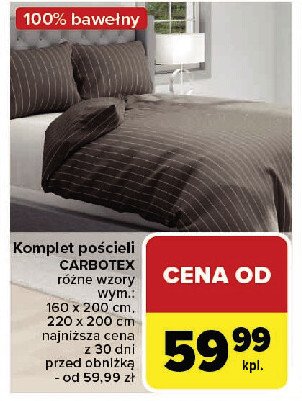 Komplet pościeli bawełnianej 160 x 200 cm + 70 x 80 cm CARBOTEX promocja